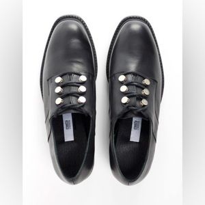 Miista Carey leather lace up shoe boot black